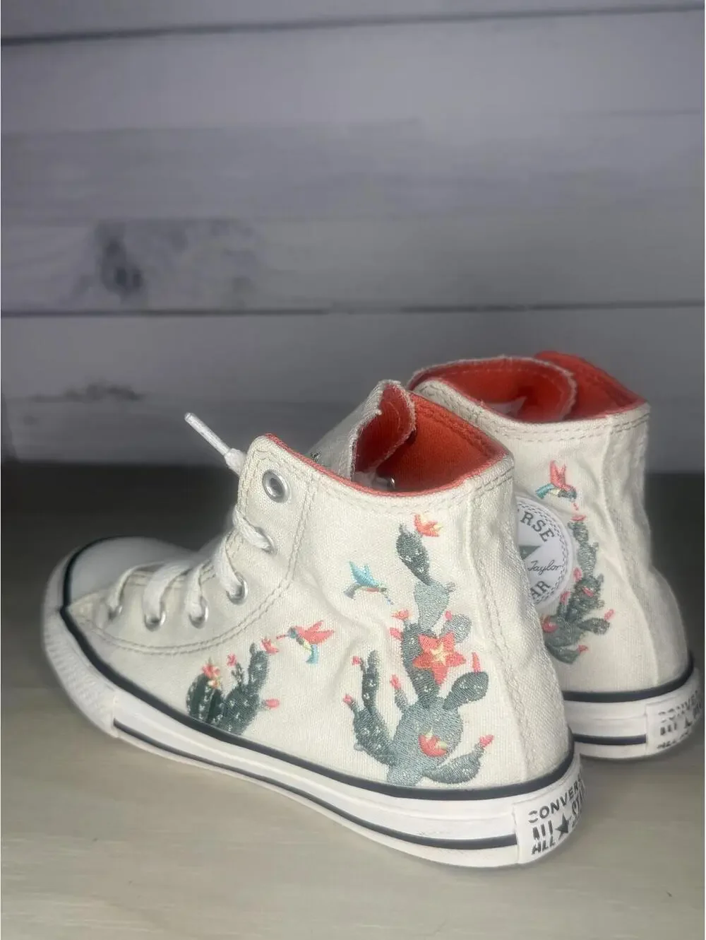 Converse Chuck Taylor All Star Hi Succulents Sneaker Vintage White  Youth 1